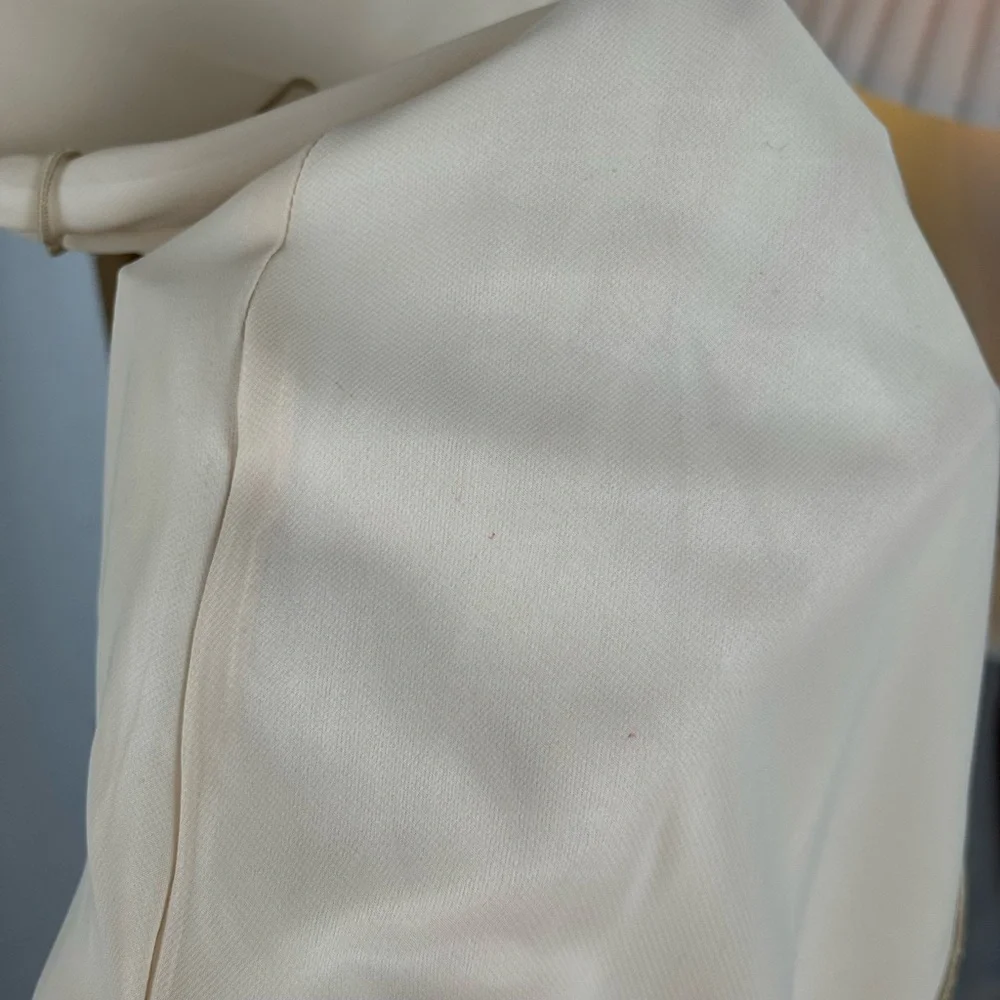 Vintage Y2K Nude Cowl Neck Bias-Cut Drape Midi Dress S/M - Picture 8 of 8